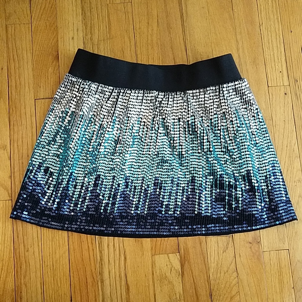 Free People Ombre Sequin Mini Skirt